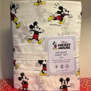 Brand New Pottery Barn Kids Mickey Mouse Sheets - Size Full